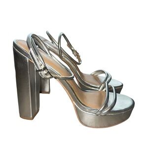 Express Silver Platform Heel